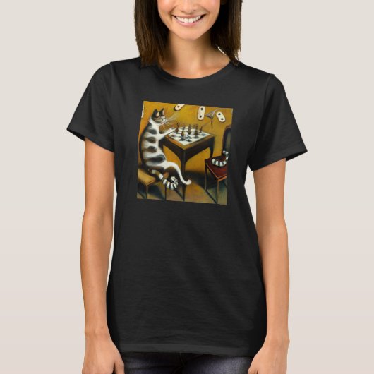 Surrealistische dromen als olieverf van gesneden s t-shirt (Voorkant)