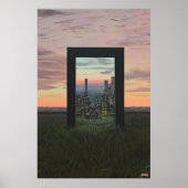 Surrealistische droomachtige toegangspoort tot de poster (Voorkant)