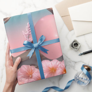 Surrealistische droomlandschap met haaien en ballo cadeaupapier