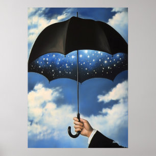 Surrealistische droomlandschapsparaplu onthult st Poster