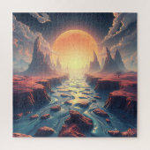 Surrealistische droomwereld etherische lucht kunst legpuzzel (Verticaal)