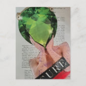 Surrealistische Edelsteen Dame Collage Briefkaart (Voorkant)