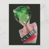 Surrealistische Edelsteen Dame Collage Briefkaart (Voorkant)