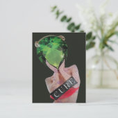 Surrealistische Edelsteen Damescollage Briefkaart (Staand voorkant)