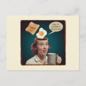 Surrealistische eieren voor ontbijt, in deze econo briefkaart (Voorkant)