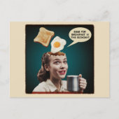 Surrealistische eieren voor ontbijt, in deze econo briefkaart (Voorkant)