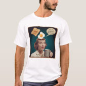 Surrealistische eieren voor ontbijt, in deze econo t-shirt (Voorkant)
