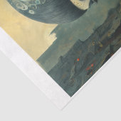 Surrealistische en magische vrouw hoofd tissuepapier (Detail)