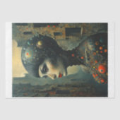 Surrealistische en magische vrouw hoofd tissuepapier (Voorkant)