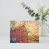 Surrealistische en prachtige Rode Barn Briefkaart (Staand voorkant)