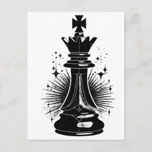 Surrealistische esthetiek Schaaksymbool Briefkaart