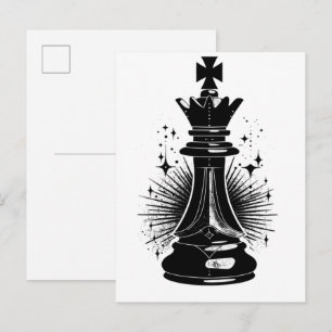 Surrealistische esthetiek Schaaksymbool Briefkaart