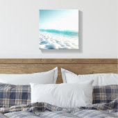 Surrealistische etherische zee-schuim op ongerepte canvas afdruk (Insitu (Slaapkamer))