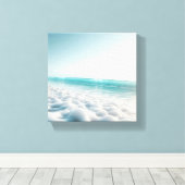 Surrealistische etherische zee-schuim op ongerepte canvas afdruk (Insitu (Houten vloer))