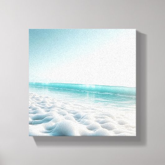Surrealistische etherische zee-schuim op ongerepte canvas afdruk (Voorkant)