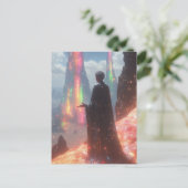 Surrealistische fantasie briefkaart (Staand voorkant)