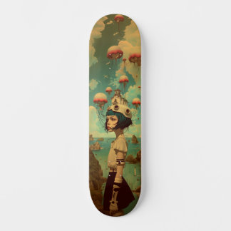 Surrealistische fantasie wandkunst skateboard