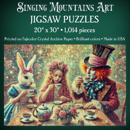 Surrealistische Fantasy Alice in Wonderland Theeti Legpuzzel