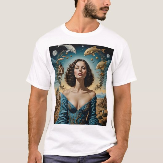 Surrealistische Fantasy Art Elegant T-shirt (Voorkant)