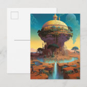 Surrealistische Fantasy City Briefkaart (Voorkant / Achterkant)