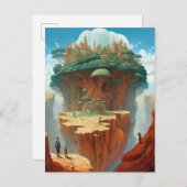 Surrealistische Fantasy City Briefkaart (Voorkant / Achterkant)