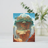 Surrealistische Fantasy City Briefkaart (Staand voorkant)
