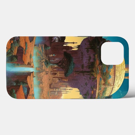 Surrealistische Fantasy City Case-Mate iPhone Case (Achterkant (horizontaal))