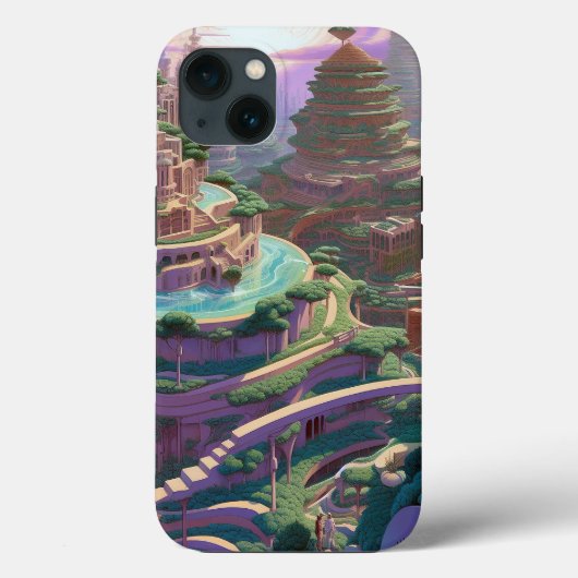 Surrealistische Fantasy City Case-Mate iPhone Case (Achterkant)