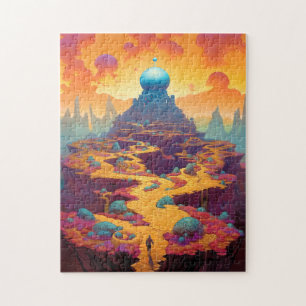 Surrealistische Fantasy City Legpuzzel