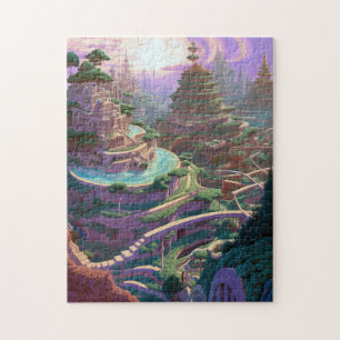 Surrealistische Fantasy City Legpuzzel
