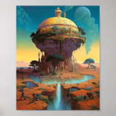 Surrealistische Fantasy City Poster (Voorkant)
