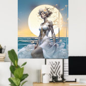Surrealistische Fantasy Fantastisch Meisje Art AI Poster (Thuiskantoor)