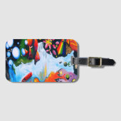 Surrealistische Fantasy Mushroom Wonderland Bagagelabel (Voorkant (horizontaal))