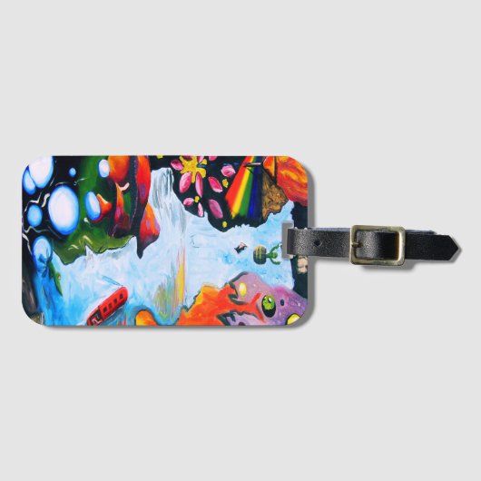 Surrealistische Fantasy Mushroom Wonderland Bagagelabel (Voorkant (horizontaal))