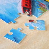 Surrealistische Fantasy Mushroom Wonderland Legpuzzel (Zijkant)