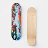 Surrealistische Fantasy Mushroom Wonderland Persoonlijk Skateboard (Voorkant)