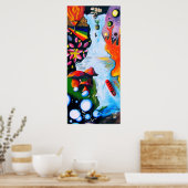 Surrealistische Fantasy Mushroom Wonderland Poster (Keuken)