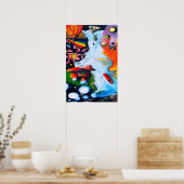 Surrealistische Fantasy Mushroom Wonderland Poster (Keuken)