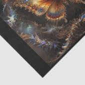 Surrealistische fractale vlinder op grillige achte tissuepapier (Detail)