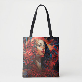 Surrealistische fusie tote bag