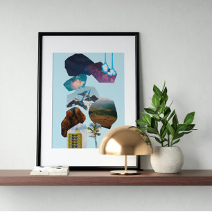 Surrealistische gek poster