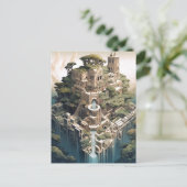 Surrealistische Geometrische stadslandschap Fantas Briefkaart (Staand voorkant)