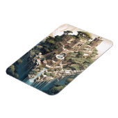 Surrealistische Geometrische stadslandschap Fantas Magneet (Linkerzijde)