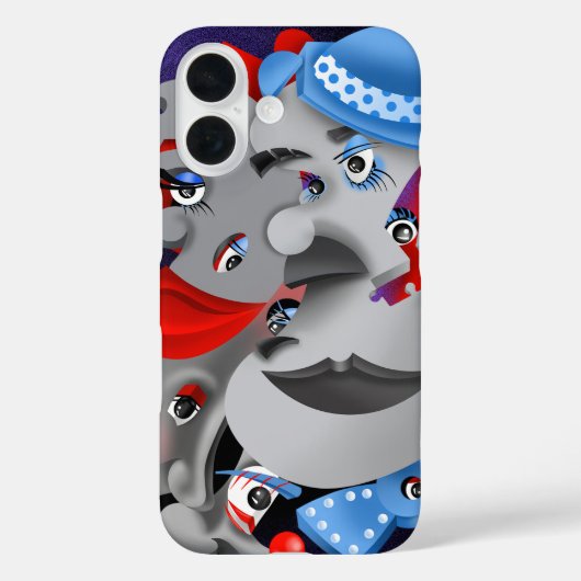 Surrealistische Gezichten & Jigsaw Puzzel Case-Mate iPhone Case (Achterkant)