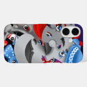 Surrealistische Gezichten & Jigsaw Puzzel Case-Mate iPhone Case (Achterkant (horizontaal))