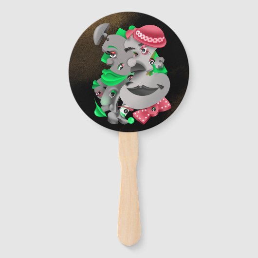 Surrealistische Gezichten & Jigsaw Puzzle Zomer Fa Handwaaier (Achterkant)