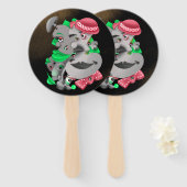 Surrealistische Gezichten & Jigsaw Puzzle Zomer Fa Handwaaier (Voorkant en achterkant)