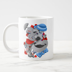 Surrealistische Gezichten Vet & Artistiek Grote Ko Koffiekop