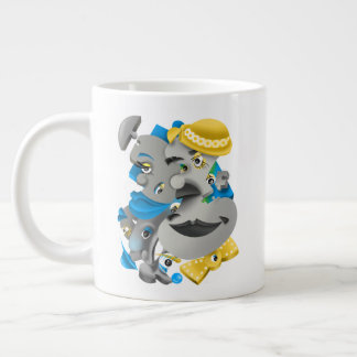 Surrealistische Gezichten Vet & Artistiek Grote Ko Koffiekop