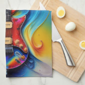 surrealistische gitaar theedoek (Quarter Fold)